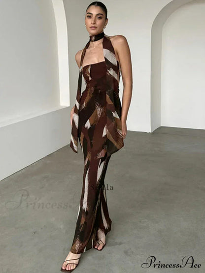 Fashion Print Maxi Dress