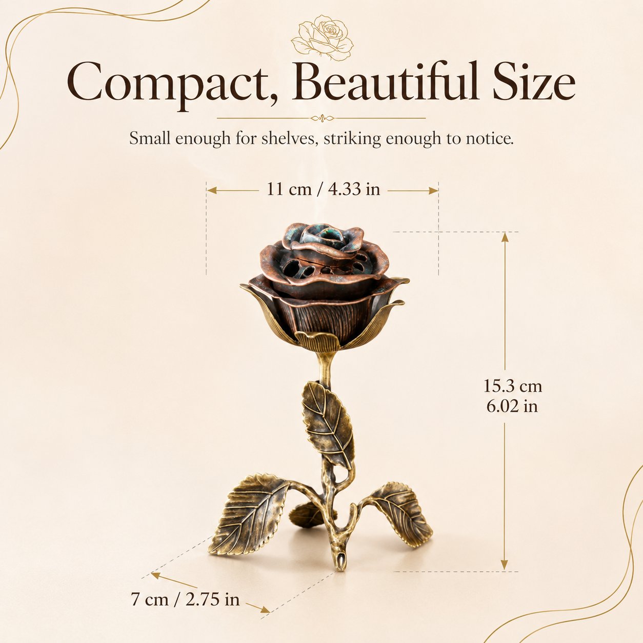 üåπVintage Rose Incense Burner