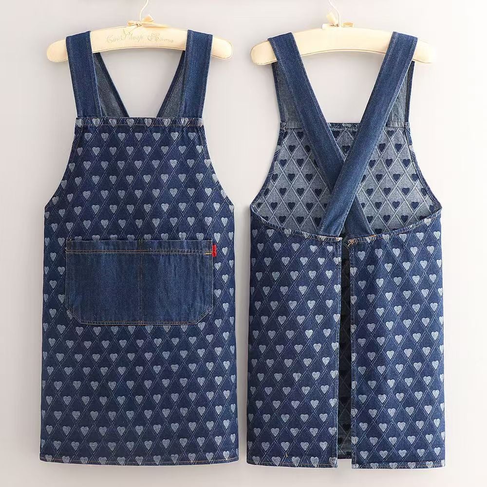 Adult Jour Apron - Lightweight Cotton Apron with Front Pocket, Ideal for Everyday Use, Waist Strap