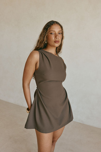 Camellia Dress - Chocolate