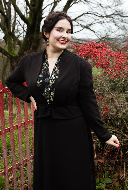 1940s Stanwyck Jacket - Black