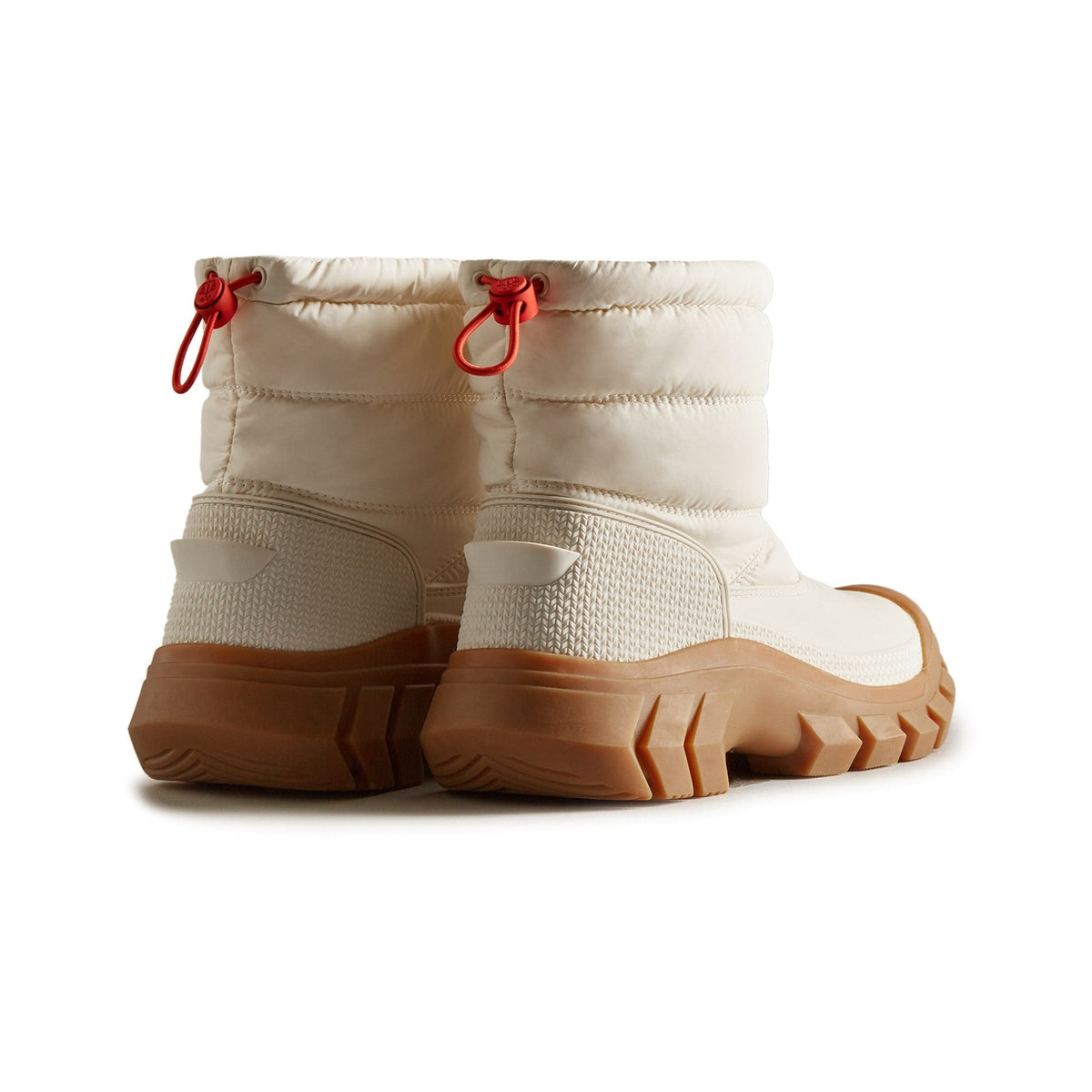 Hunter Intrepid Short Womens Snow Boot - White Willow/Gum