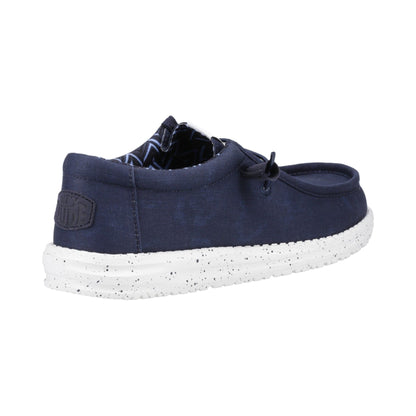HEYDUDE Wally Mens Canvas Shoe - Navy