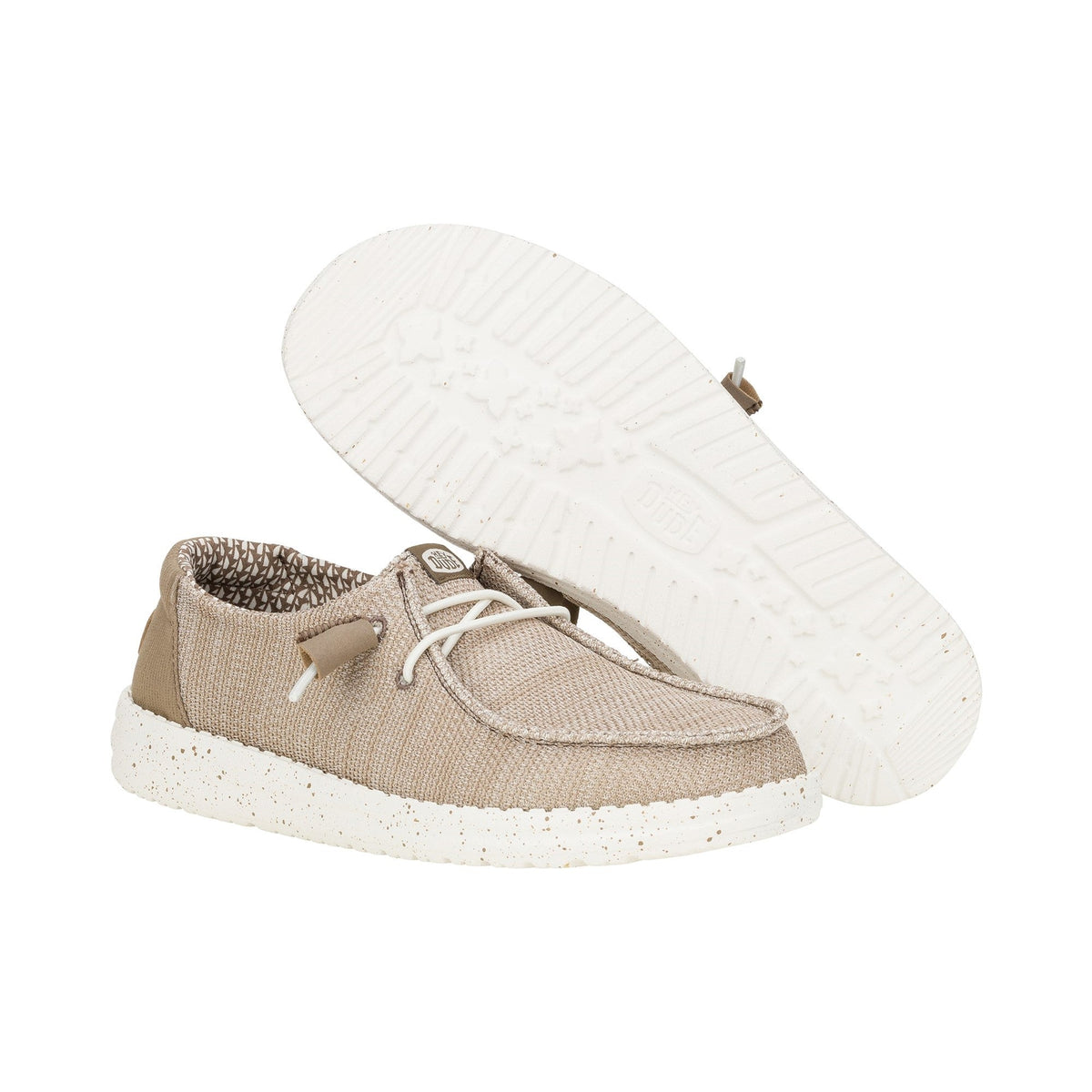 HEYDUDE Wendy Stretch Sox Womens Shoes - Walnut