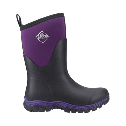 Muck Boots Arctic Sport II Mid Wellington Womens - Black/Acai