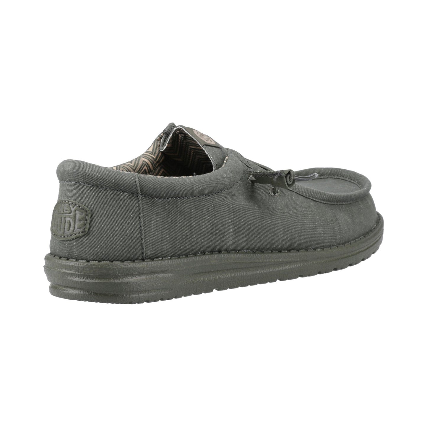 HEYDUDE Wally Stretch Canvas Mens Shoes - Deep Green