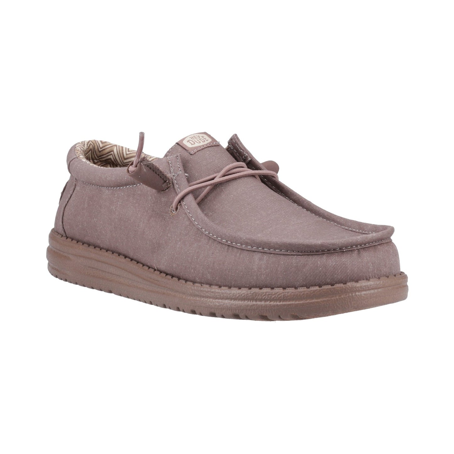 HEYDUDE Wally Stretch Canvas Mens Shoes - Deep Taupe