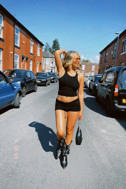 Crochet Shorts | Black