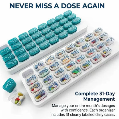 üí™31-Day Detachable Monthly Pill Organizer