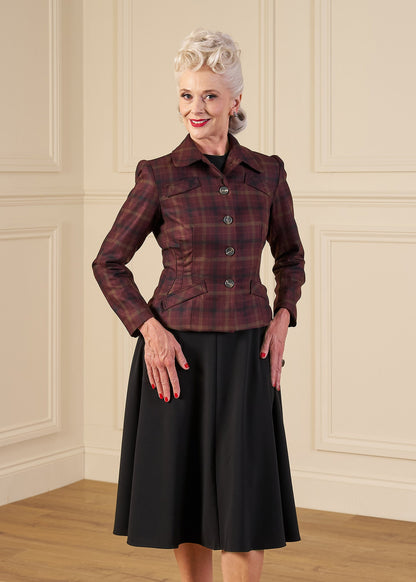 1940s Hampton Tailored Jacket - Premium Check Wool