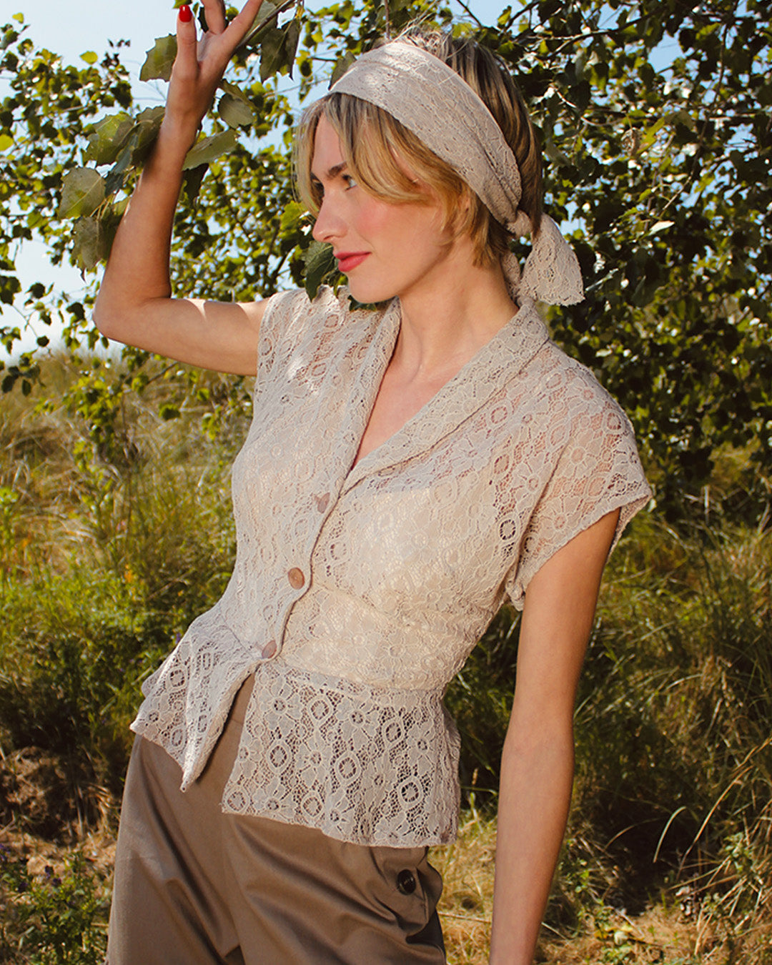 1950s Merle Blouse - Desert Lace