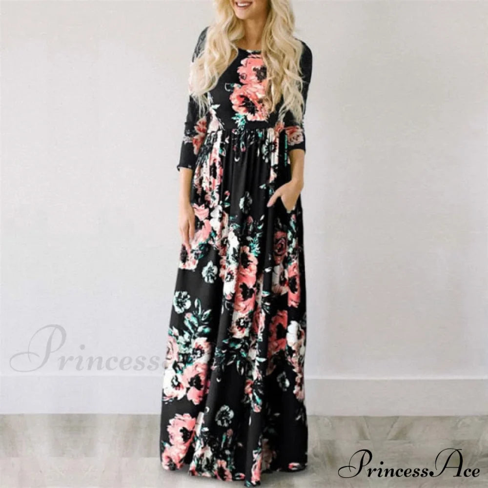 Ladies White Maxi Evening Party Dress