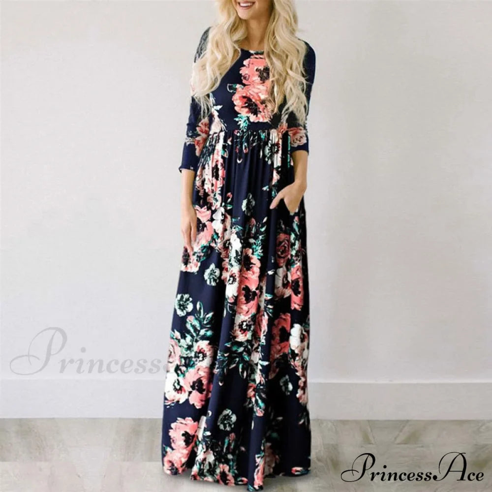Ladies White Maxi Evening Party Dress