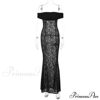 Lantern Sleeve V-neck Trumpet Maxi Dress