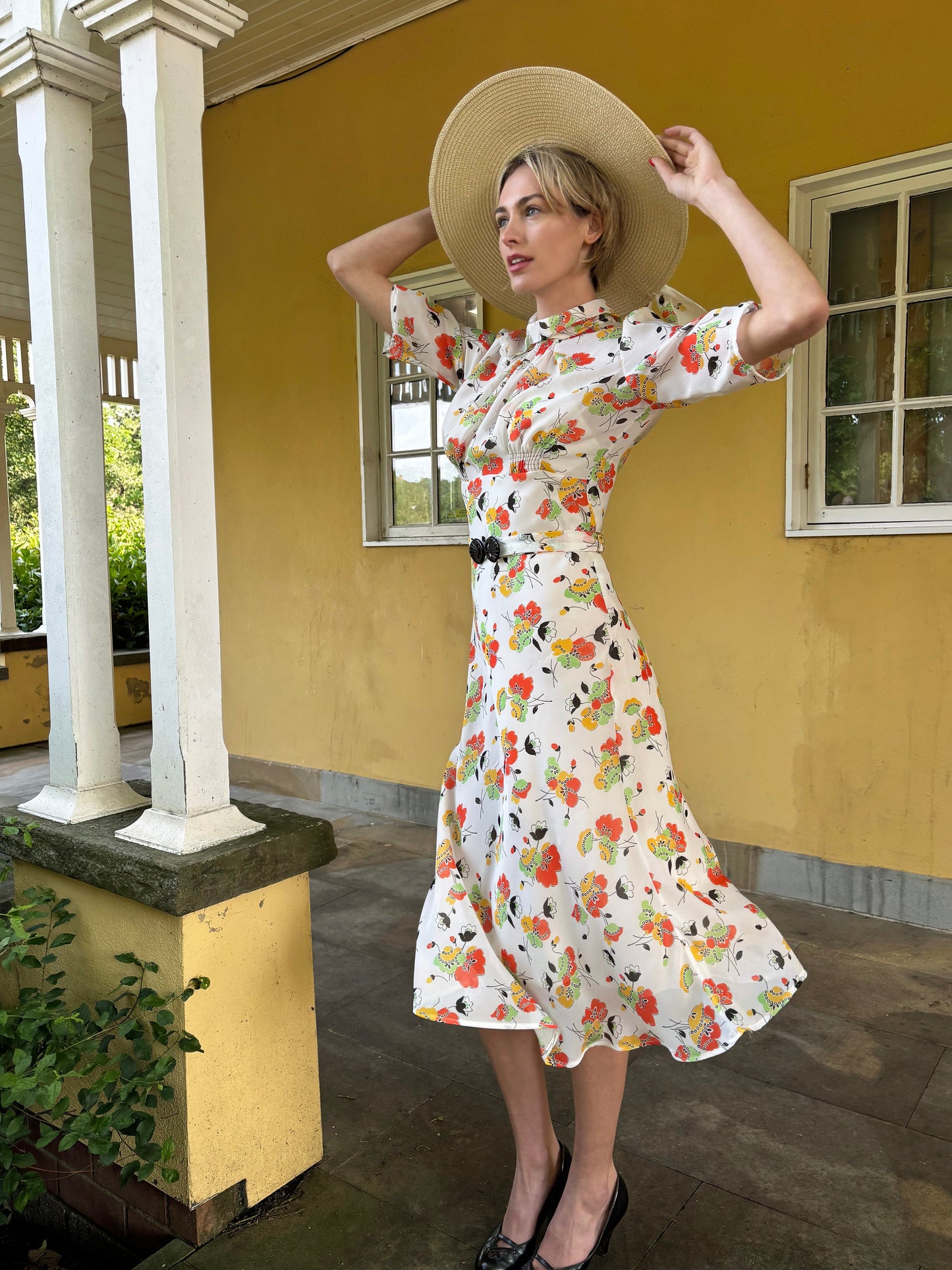 1930s Loretta Bias Dress - Golden Haze