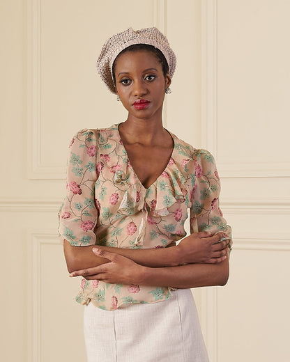1930s Maddy Blouse - Hydrangea