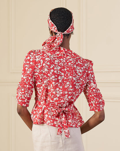 1930s Maddy Blouse - Red Confetti