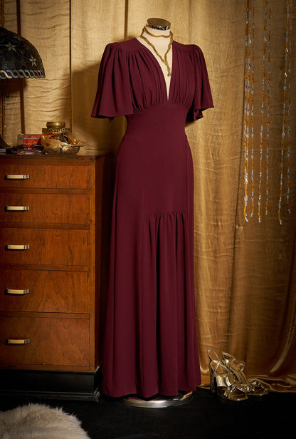 1970s Clarke Maxi Dress - Aubergine