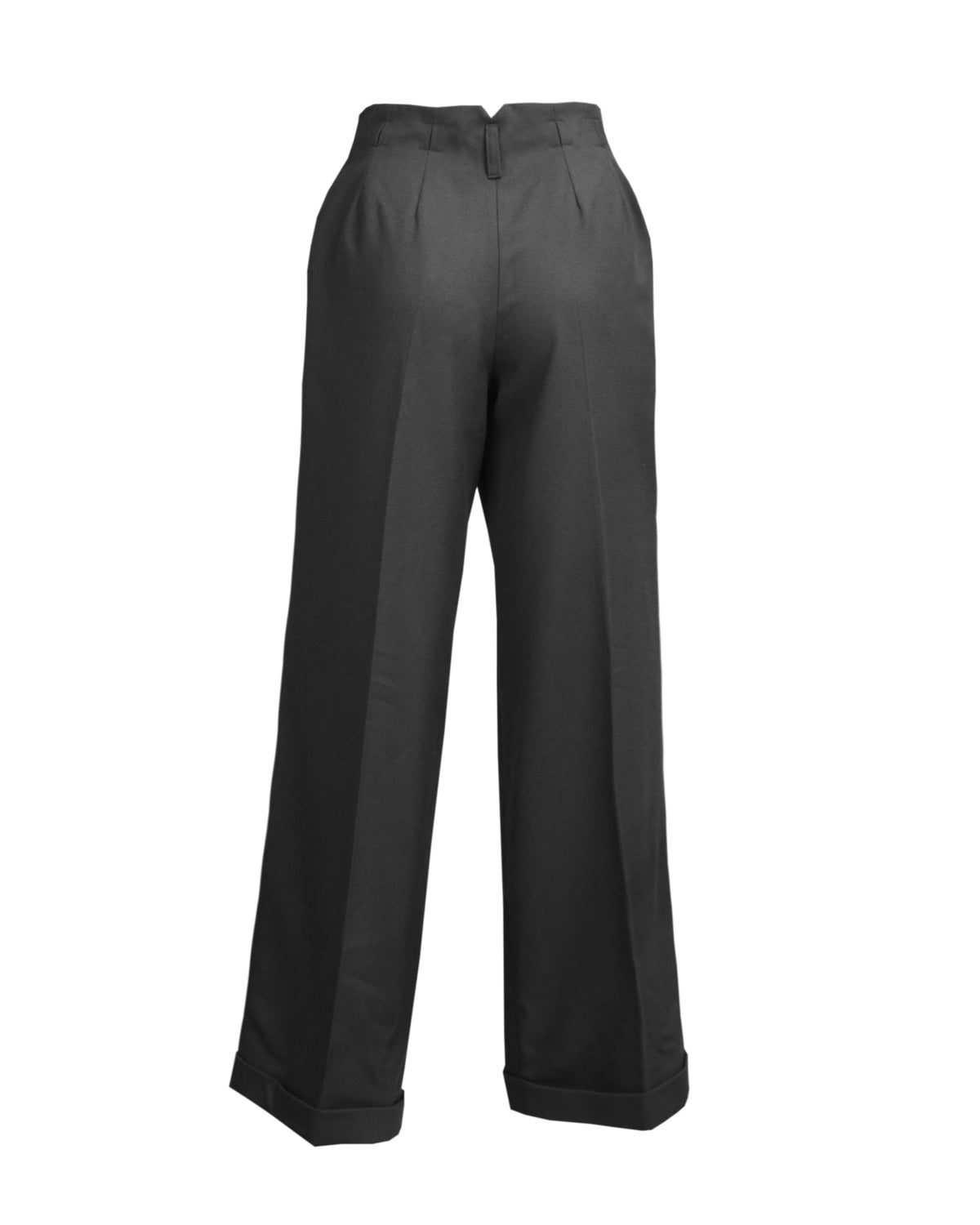1930s Marlene Trousers - charcoal twill