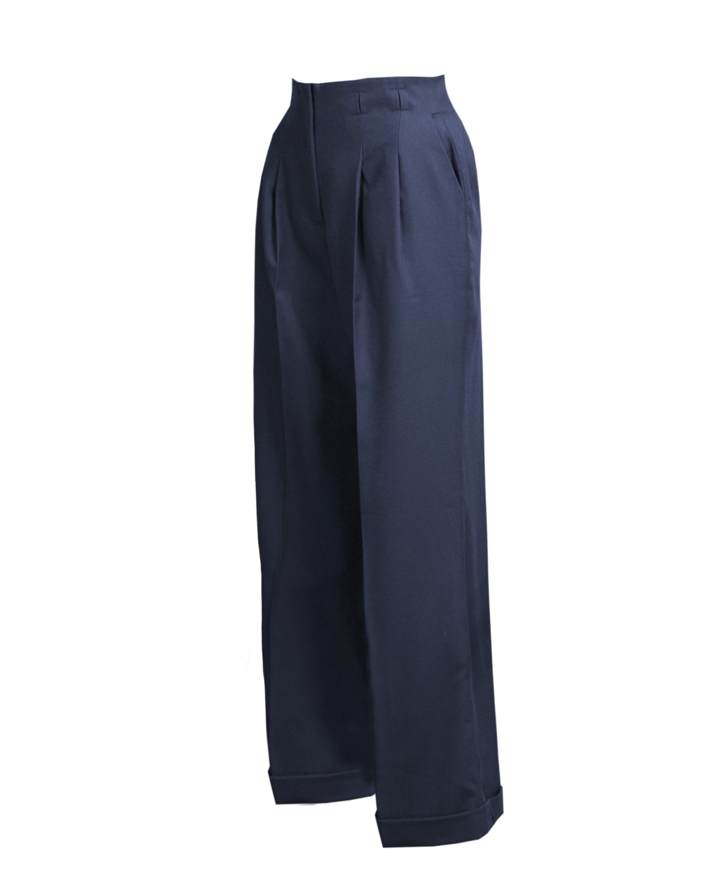 1930s Marlene Trousers - Navy Twill