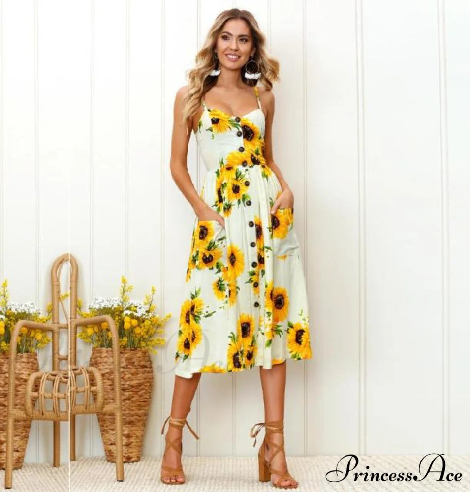 Polka Dot Striped Backless Midi Dress