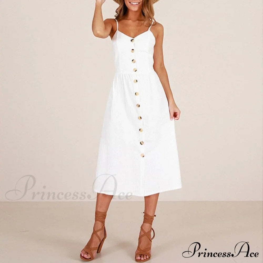 Polka Dot Striped Backless Midi Dress