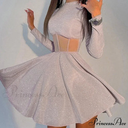 New Femme Sexy hiny Bright Fluffy Dress