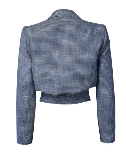 1940s Utility Buckle Jacket - Blue Wool