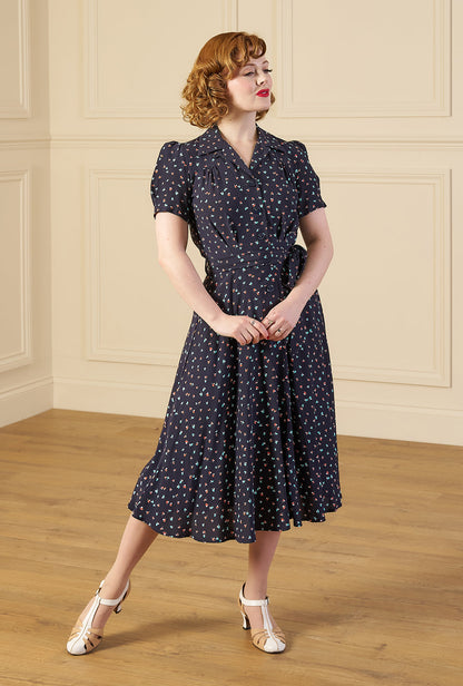 1940s Shirt-Waister Dress - Ocean Pearl