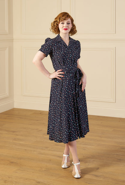 1940s Shirt-Waister Dress - Ocean Pearl