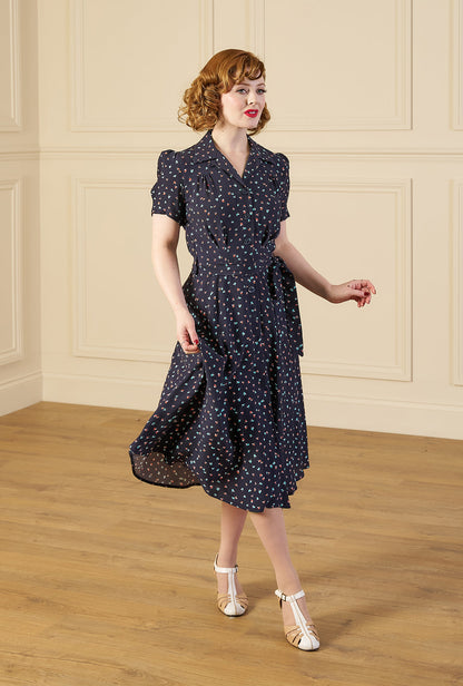 1940s Shirt-Waister Dress - Ocean Pearl