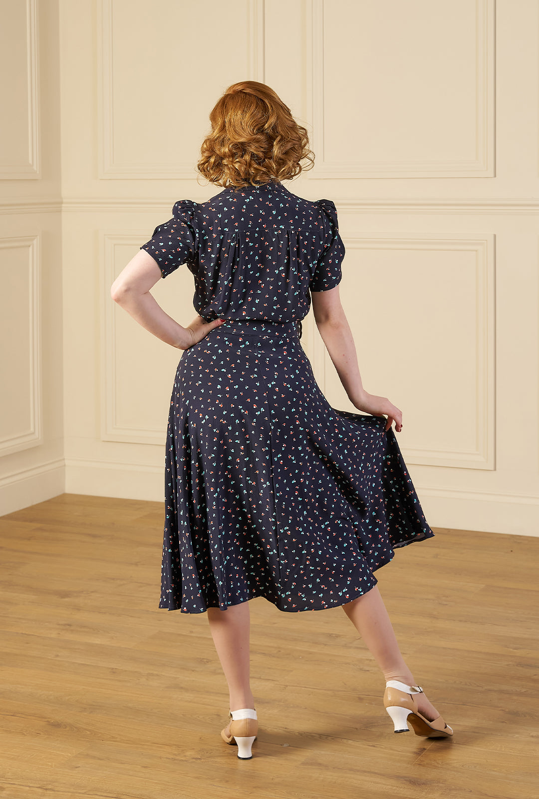 1940s Shirt-Waister Dress - Ocean Pearl