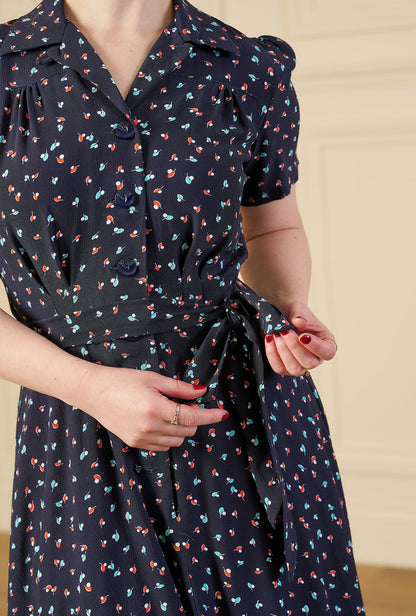 1940s Shirt-Waister Dress - Ocean Pearl