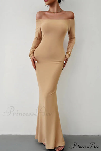 Off Shoulder Fishtail Dress