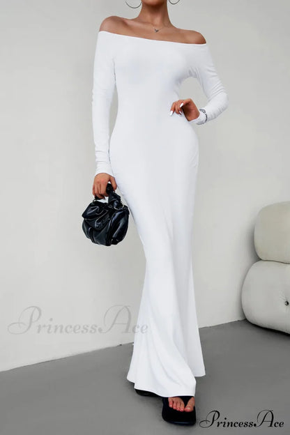 Off Shoulder Fishtail Dress