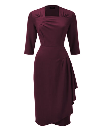 1940s O'Hara Cocktail Dress - Aubergine