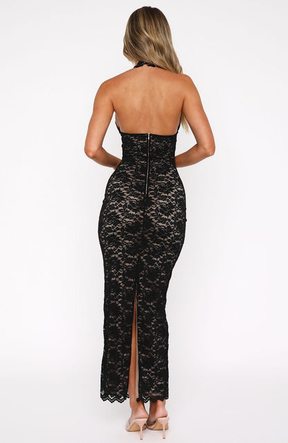 Destiny Lace Maxi Dress Black