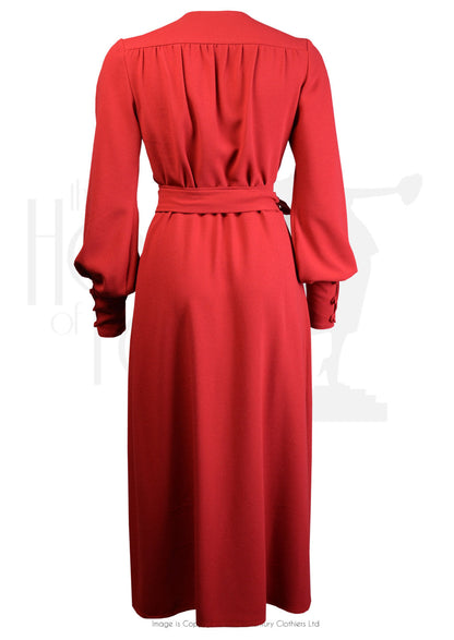 1970s Ossie Wrap Dress - Red