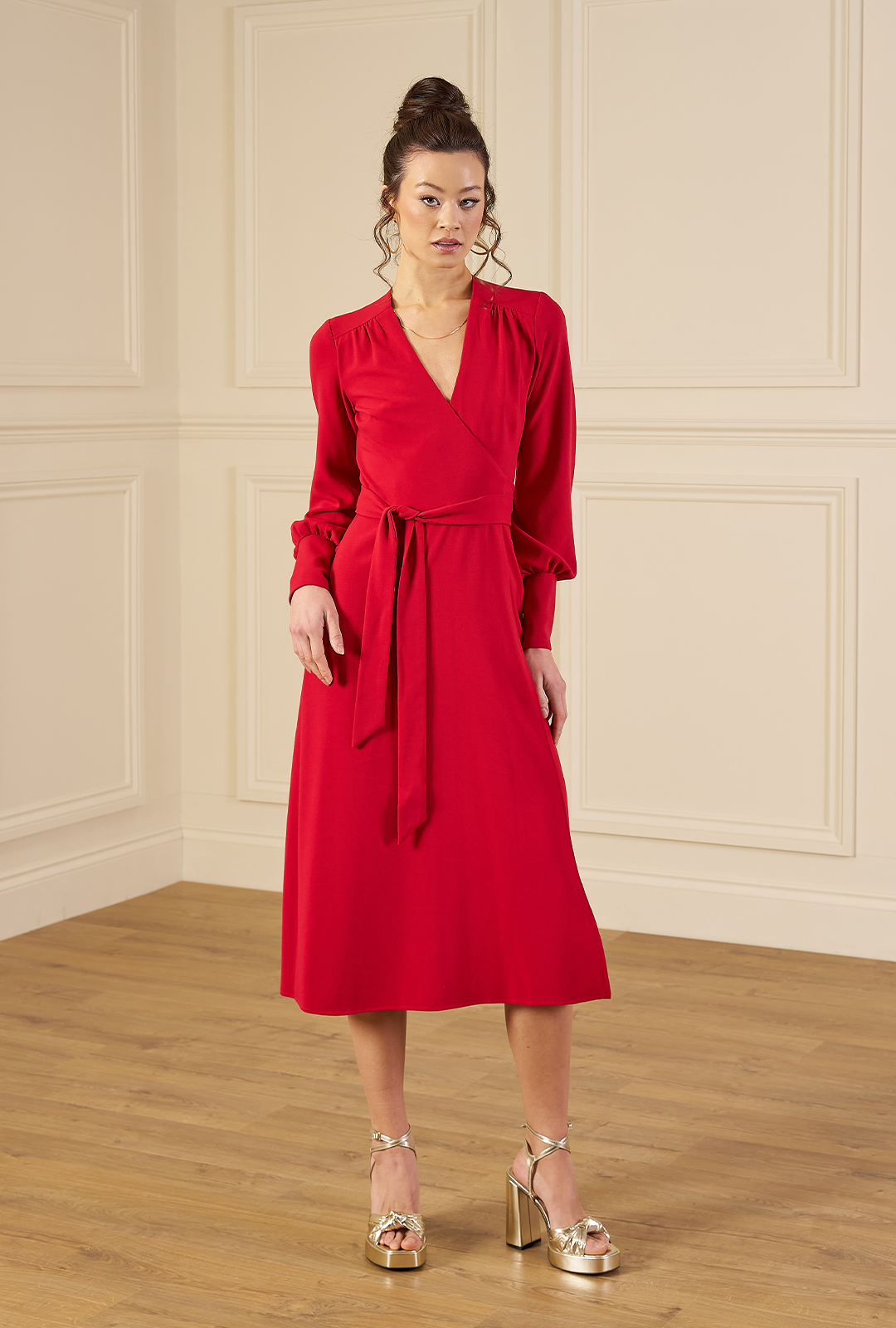 1970s Ossie Wrap Dress - Red