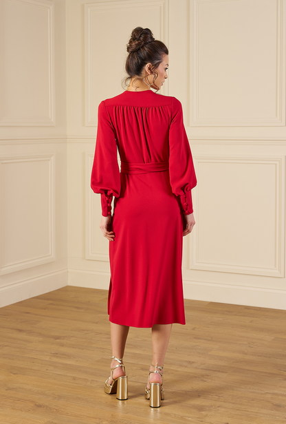 1970s Ossie Wrap Dress - Red