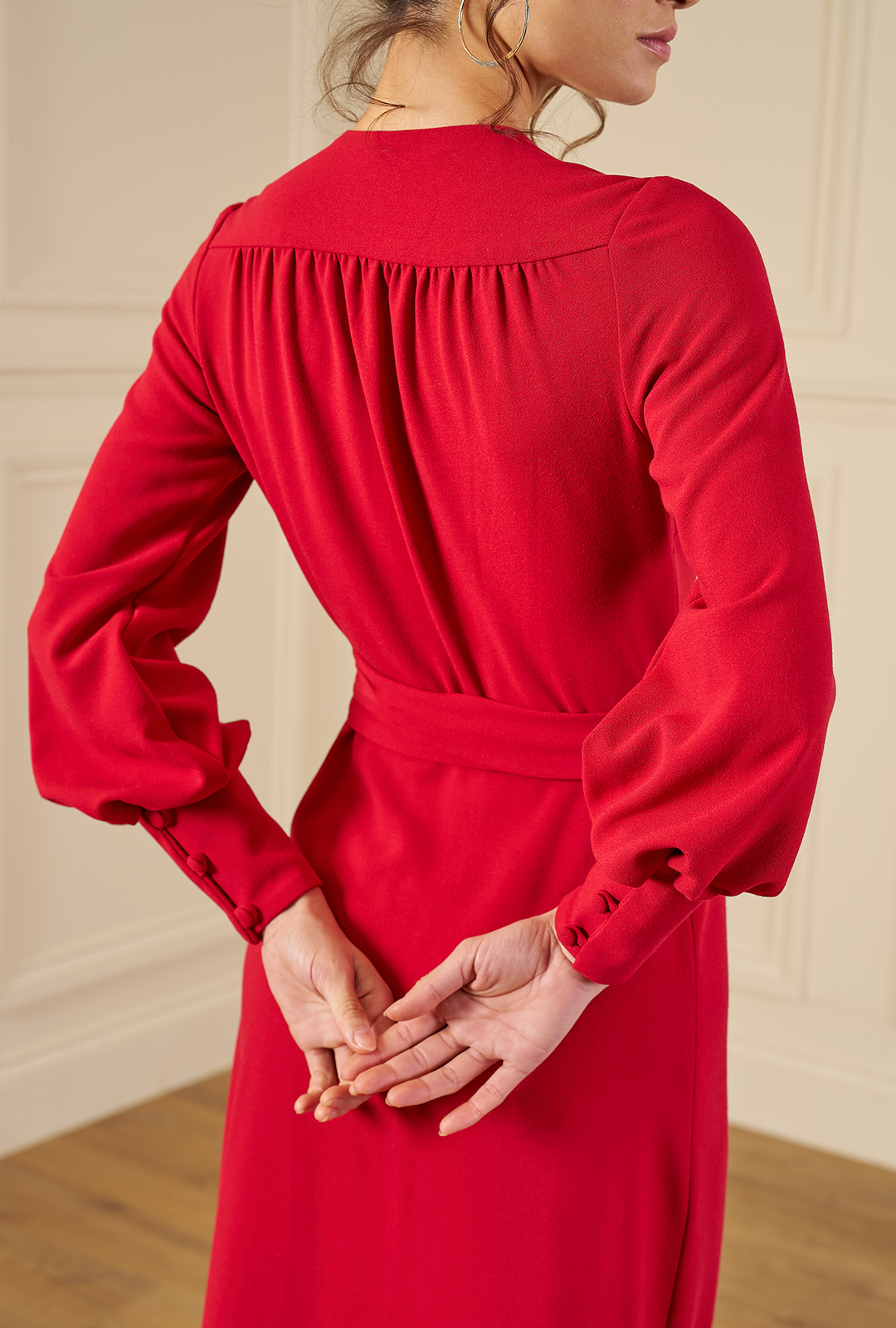 1970s Ossie Wrap Dress - Red