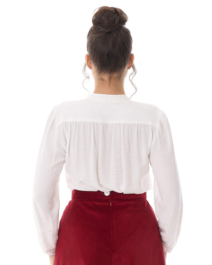1970s Peasant Blouse - Ivory