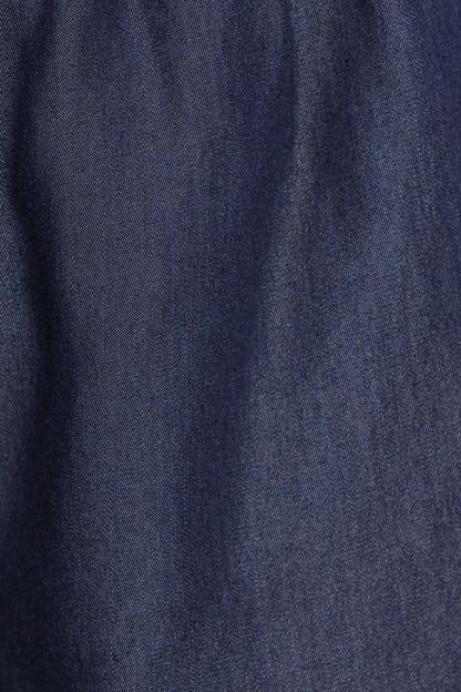 Aaliyah Chambray Shorts - Dark Wash