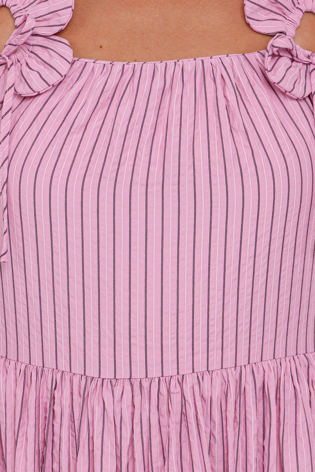 Alden Maxi Dress - Pink/White Stripe
