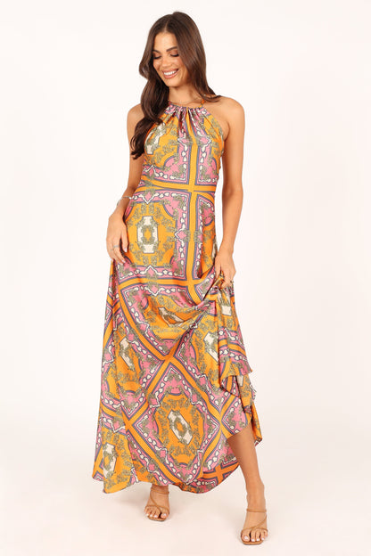 Amara Maxi Dress - Tangerine