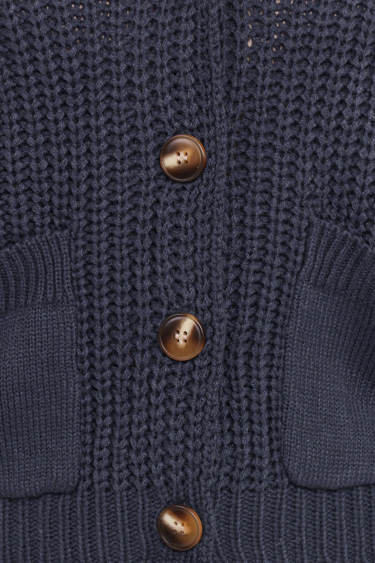 Amelia Oversize Collar Button Cardigan - Navy