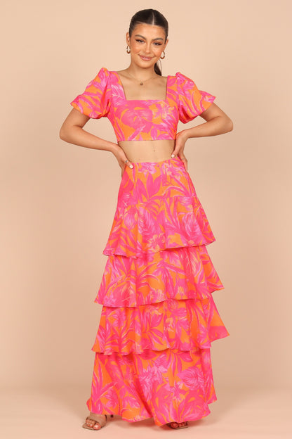 Addison Crop Top - Pink Tropics