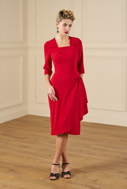 1940s O'Hara Cocktail Dress - Red