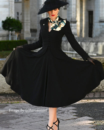 1950s Premium Circle Skirt - Black