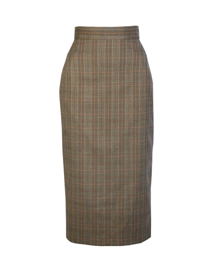 1950s Perfect Pencil Skirt - Plaid